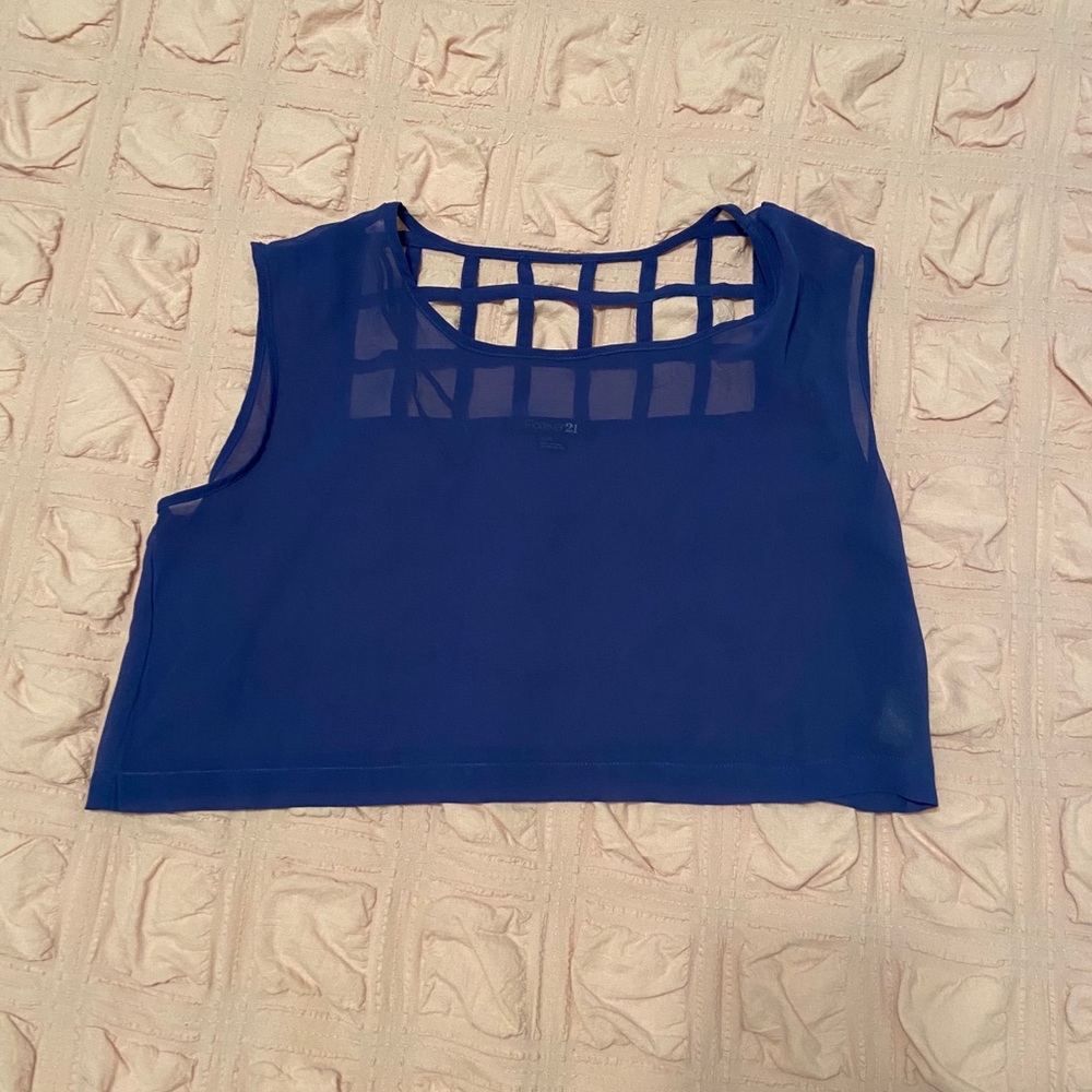 Crop sheet blue top